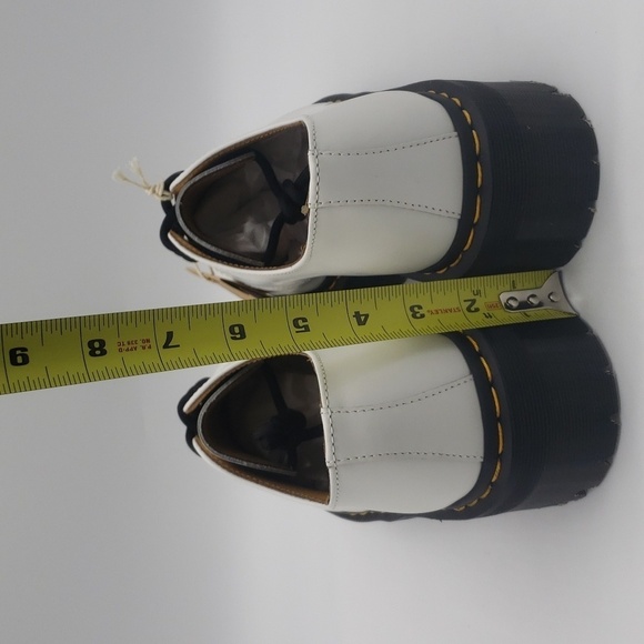 291- Dr. Martens AirWair White Leather Platform Shoes Size 7W / 6M NWT – Unisex - Picture 6 of 13